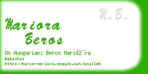mariora beros business card